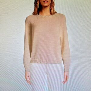Lands End Classic Cream Women's Crew Neck Sweater